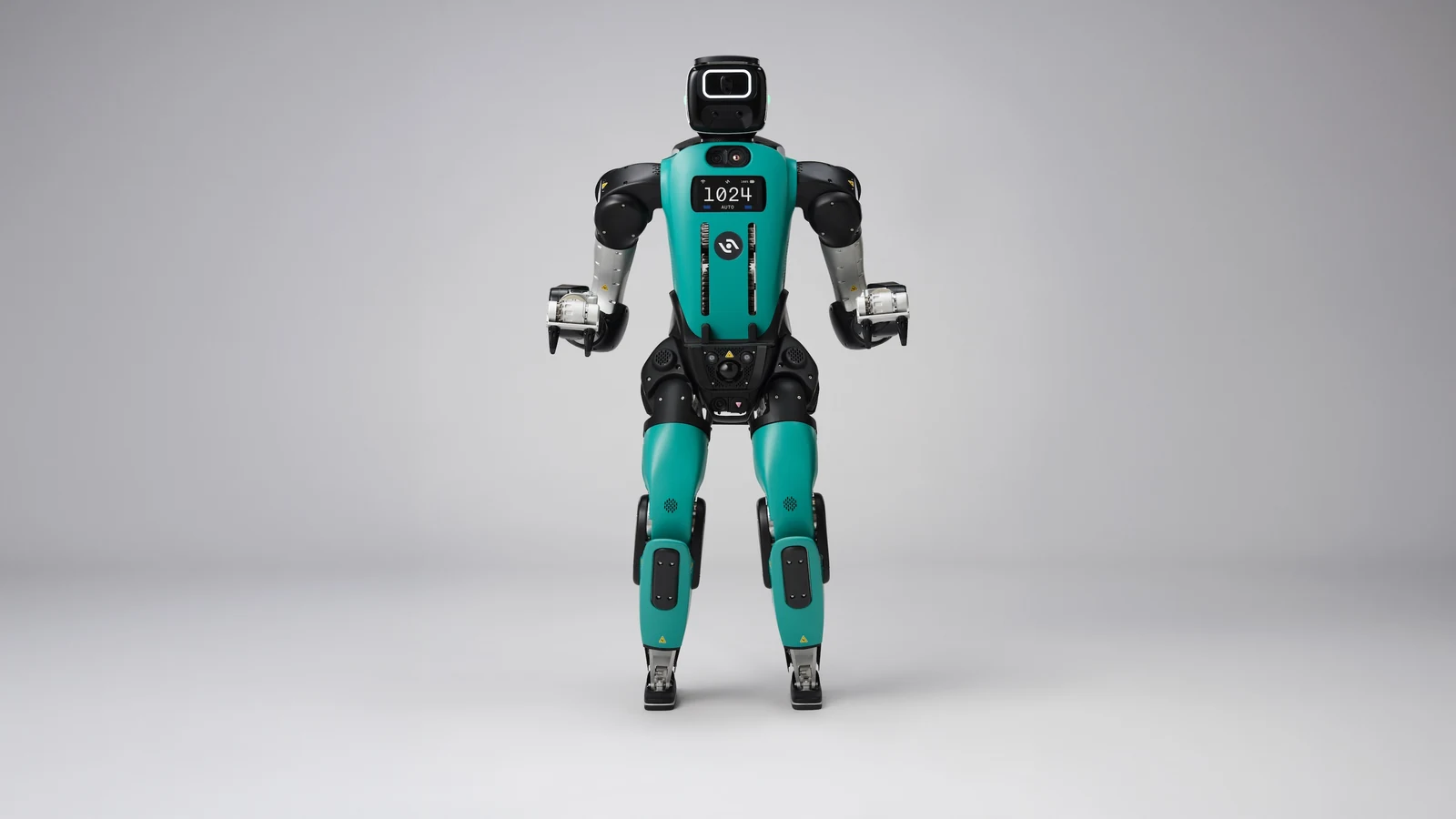 メーカーの正面向き製品画像に写るAgility Robotics Digit 5。