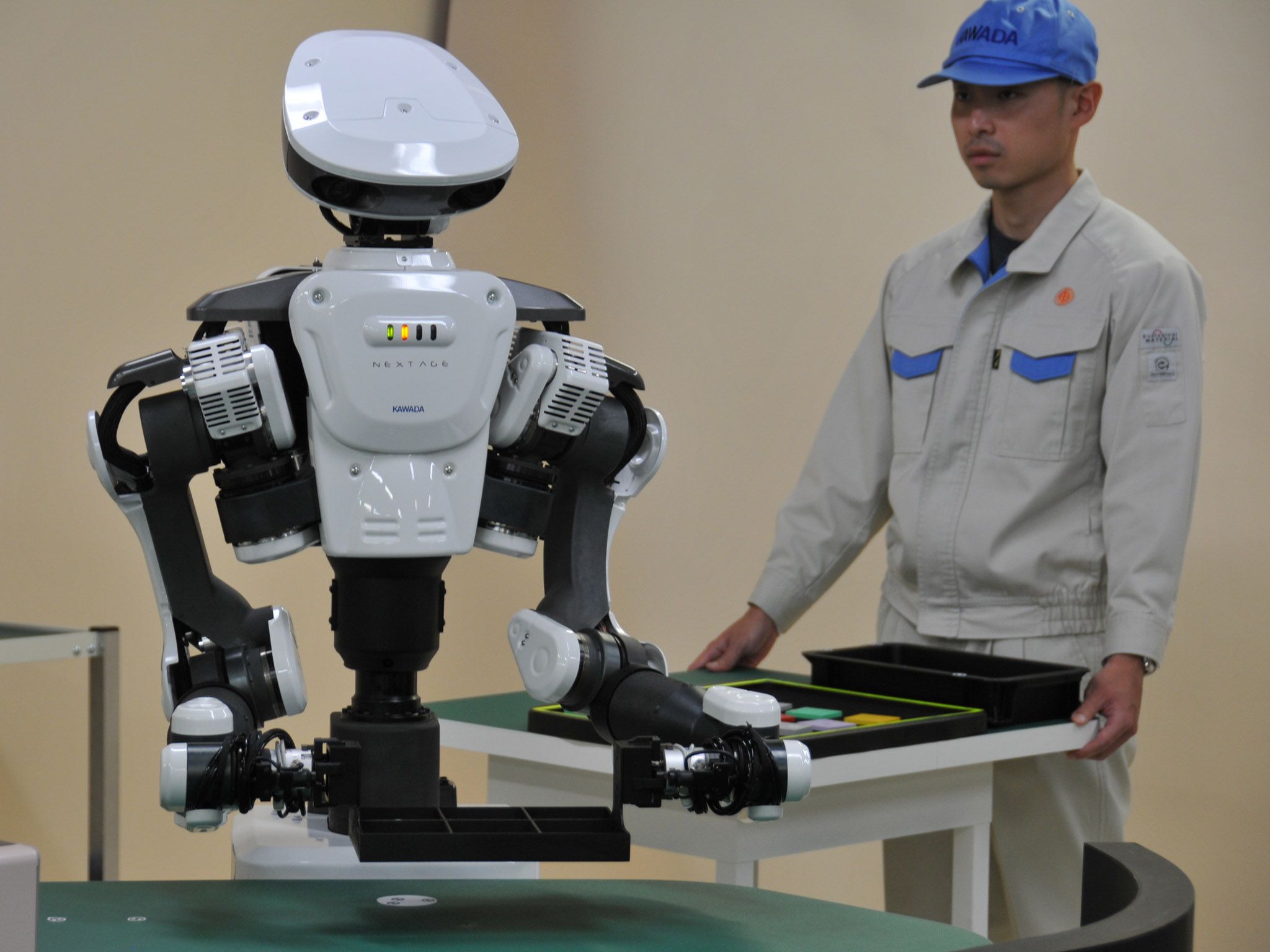 Kawada NEXTAGE humanoid robot in factory