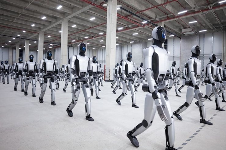 UBTECH Walker S2 humanoid robots mass production facility 2025 — hundreds deployed to BYD Geely Foxconn